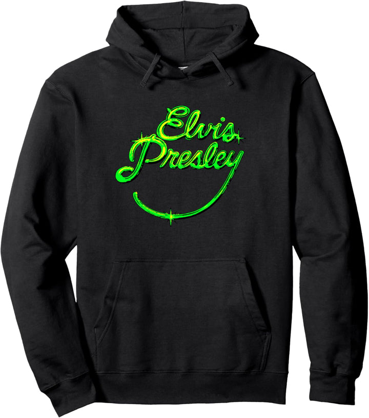 Elvis Presley Official Retro Script Pullover Hoodie
