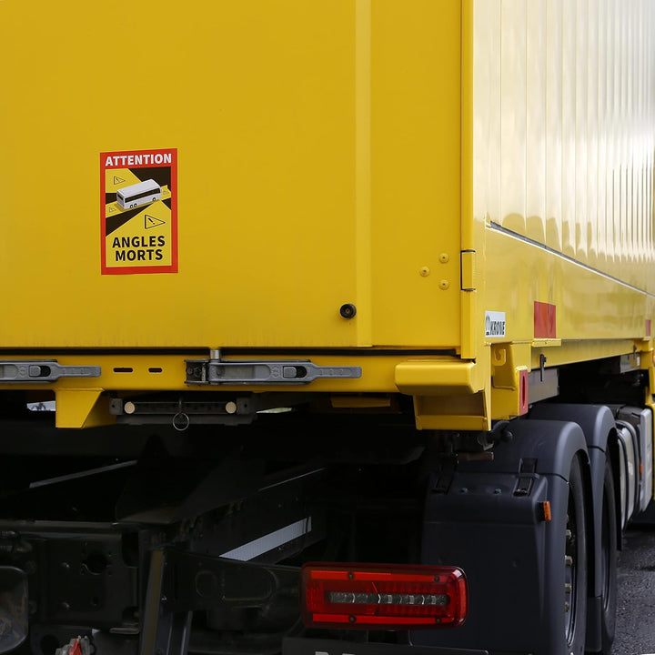 30 Stück Attention Angles Morts für LKW und Wohnwagen 25 x 17 cm Aufkleber Sticker Hinweiszeichen Sc