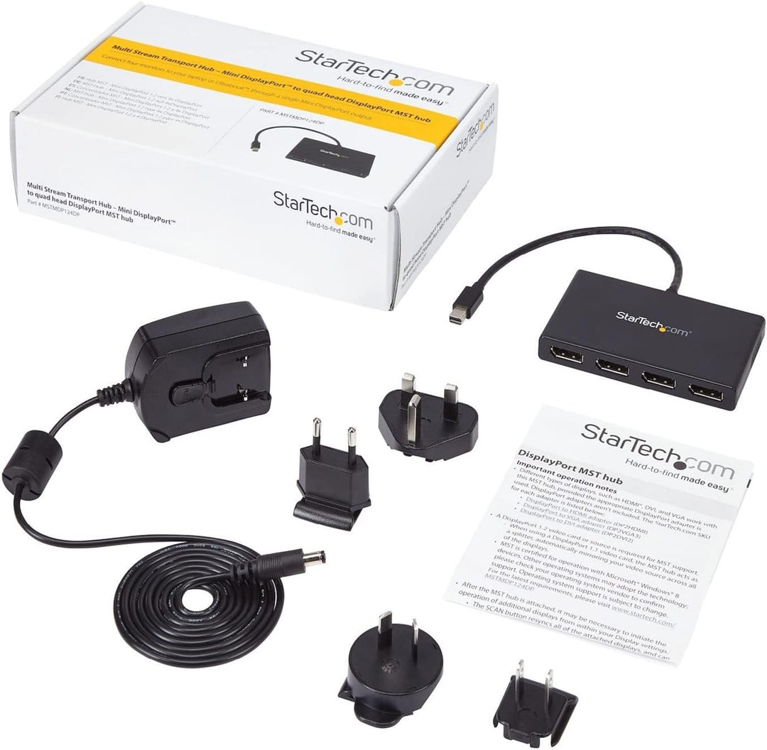 StarTech.com MST-Hub - Multi-Monitor-Adapter - Mini DisplayPort auf 3 DisplayPort - 4-Port-MST-Hub -