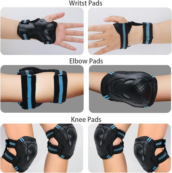 Kinder Knieschoner Ellenbogenschoner und Handgelenkschoner Set, Schützer Set[6pcs] für Kinder Kniesc