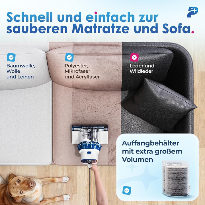 Milbensauger Mateo (Standard) - Matratzenreiniger mit UV-Licht – Entfernt 99,9% Aller Milben - Milbe