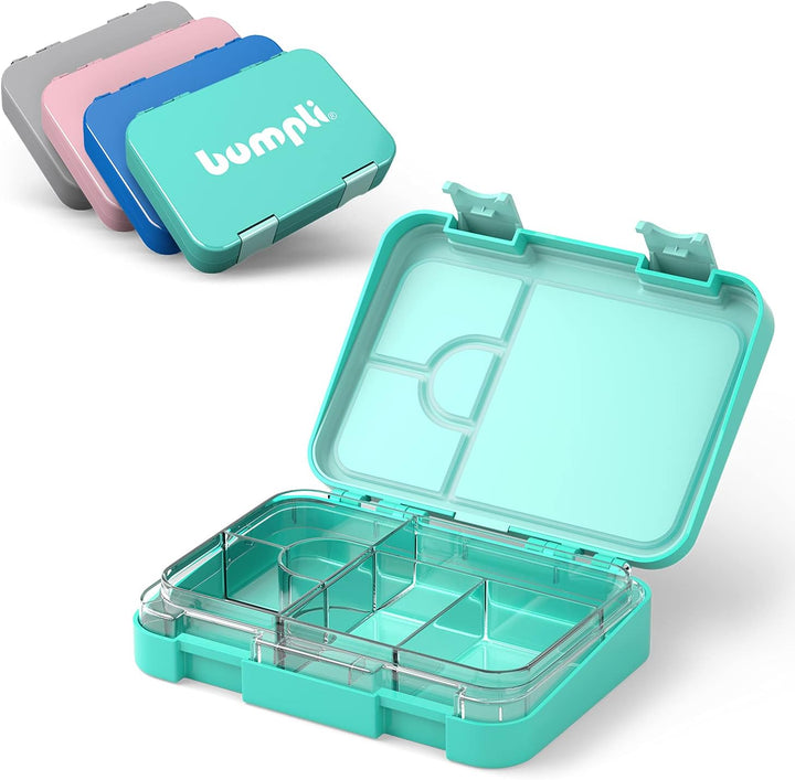 bumpli® Brotdose Kinder mit Fächern - kinderfreundliche Verriegelung mit Klick-Verschluss - Lunchbox
