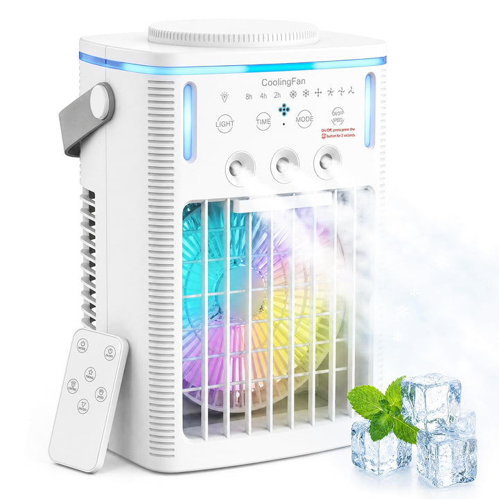 Klimaanlage Mobil,6 in 1 Mobiles Klimagerät,1000ml Mobile Klimaanlage mit Fernbedienung, 3 Geschwind