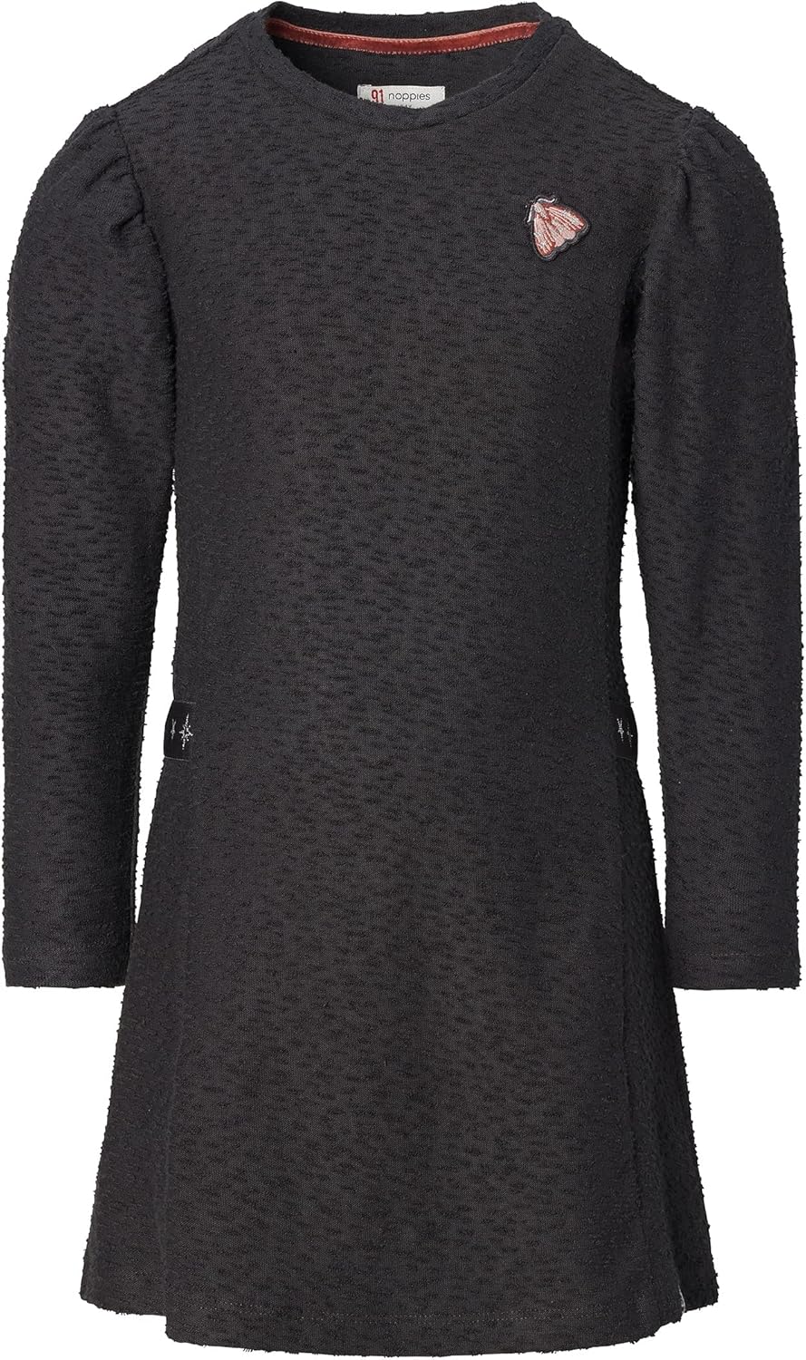 Noppies Mädchen Girls Dress Long Sleeve Keswick Kinderkleid 92 Phantom, 92 Phantom