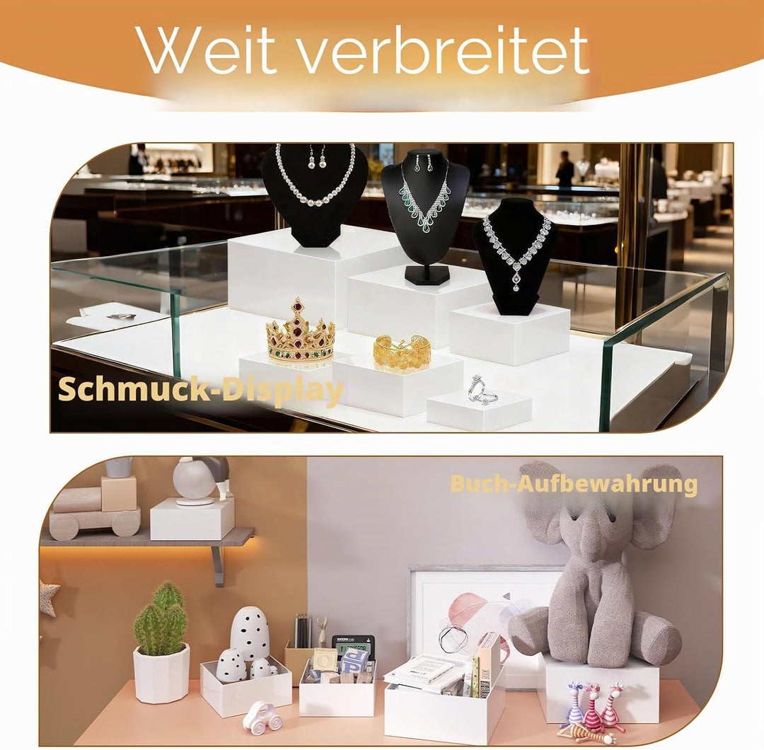 Buffet Ständer, 6 Stück 3 4 5 6 7 8 Zoll Acryl Risers Sockel Podest Deko Erhöhungen Tortenständer Pr