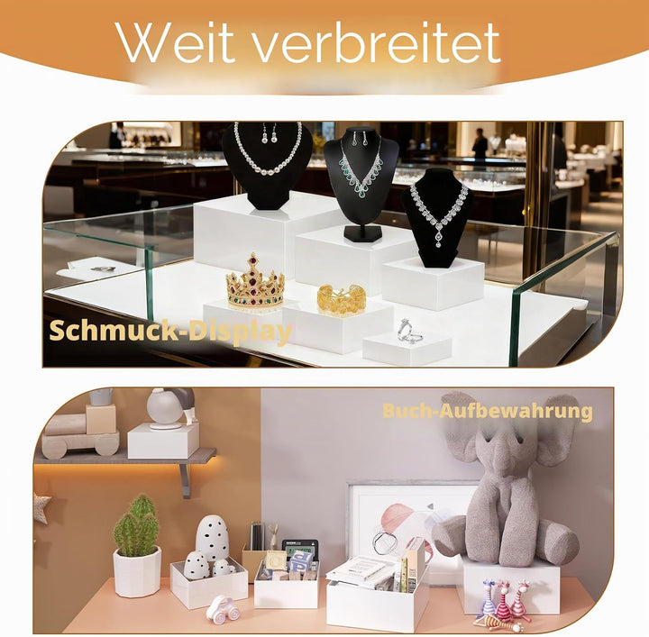 Buffet Ständer, 6 Stück 3 4 5 6 7 8 Zoll Acryl Risers Sockel Podest Deko Erhöhungen Tortenständer Pr