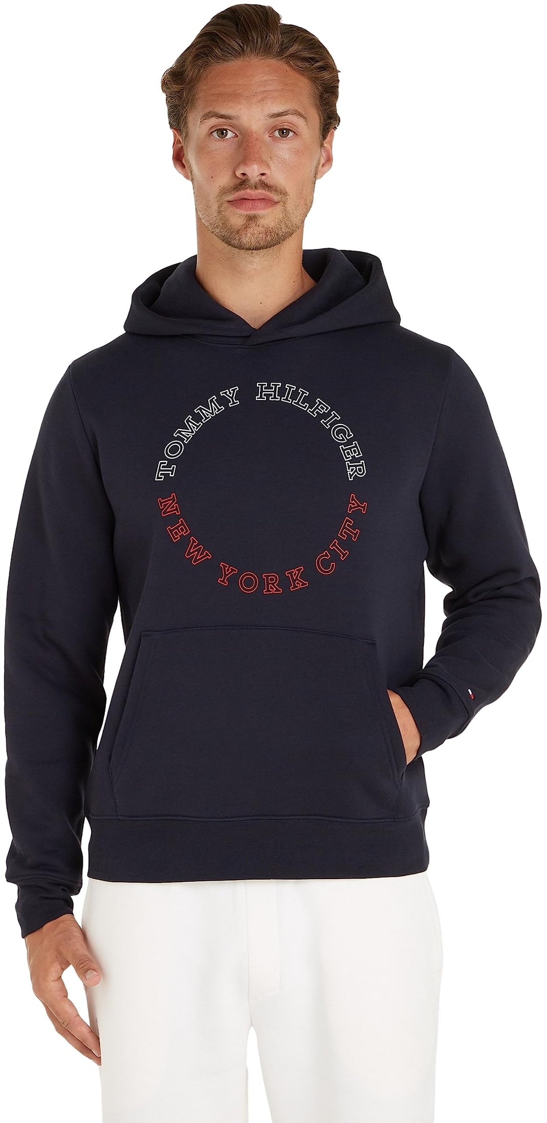 Tommy Hilfiger Herren Monotype Roundall Hoody Mw0mw32655 Hoodies M Blau (Desert Sky), M Blau (Desert