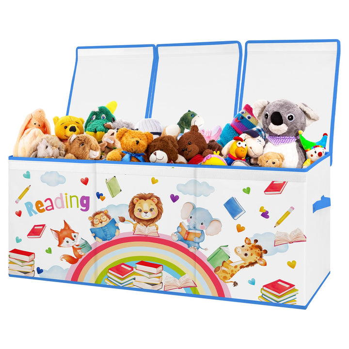 Extra Gross Aufbewahrungsbox mit Deckel Kinder, Zusammenklappbare Oxford-Spielzeugkiste mit Griff fü