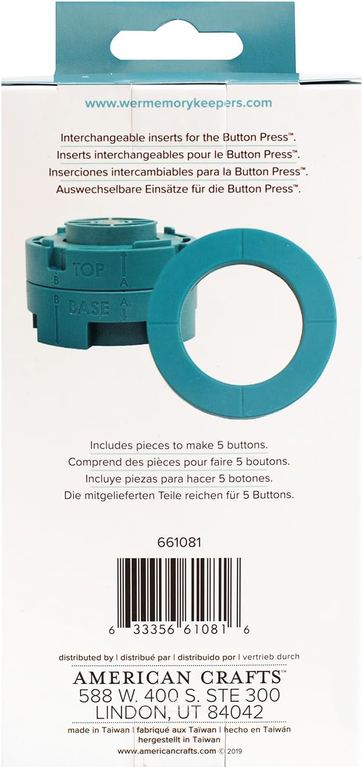 AMERICAN CRAFTS / WE R MEMORY Knopfleiste, gross 661081 Grösse L (58 Mm), Grösse L (58 Mm)