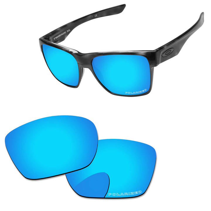 PapaViva Ersatzgläser für Oakley TwoFace XL OO9350 Ice Blue - Polarized