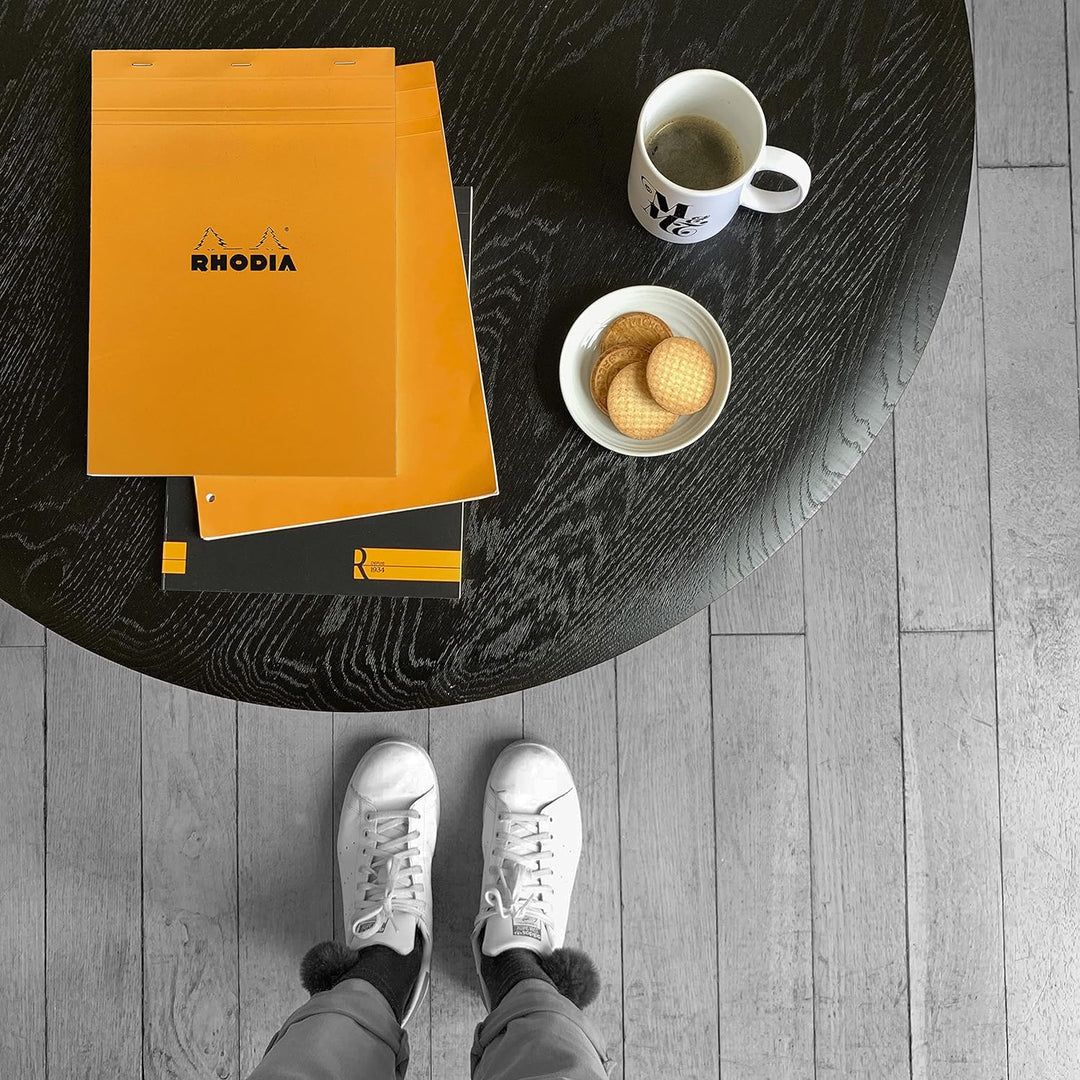 Rhodia 19600C - Packung mit 5 Notizblöcken geheftet No.19 A4+ 21x31,8cm 80 Blätter liniert mit Rand