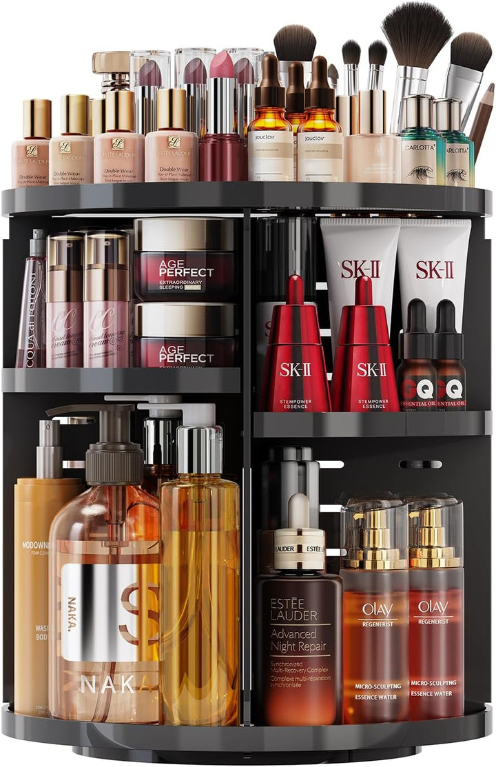 Auxmir Make Up Organizer mit 9 Einstellbaren Stufen, 360° Drehbar Schminktisch Kosmetik Organizer, E