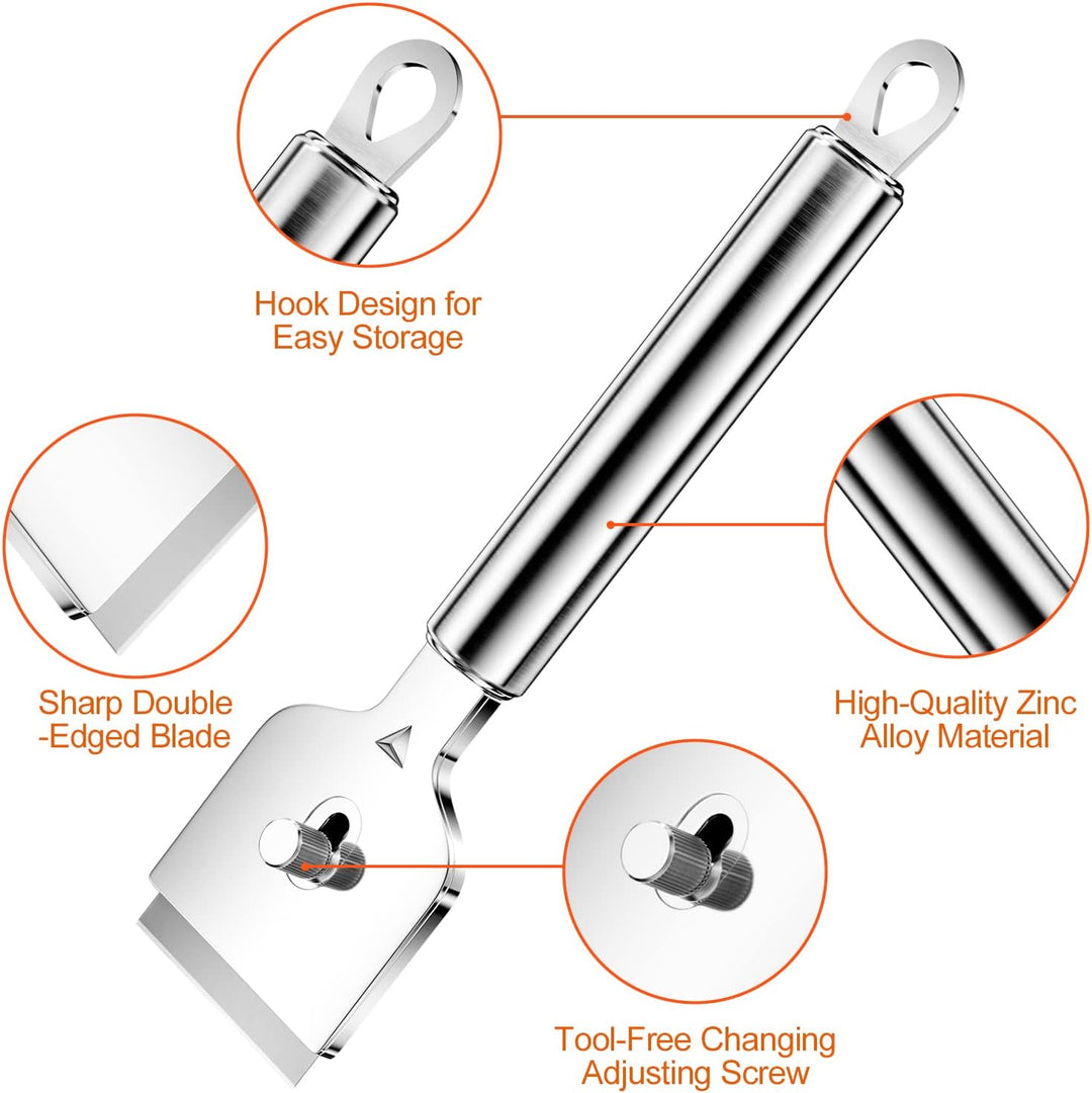 Gvolatee feldschaber mit ergonomischen Griff feldschaber Metall, Schaber feld mit 14Pcs Ersatzklinge
