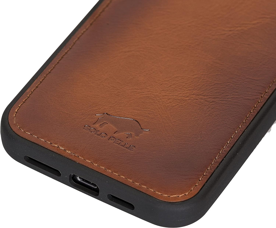 Solo Pelle Lederhülle für das iPhone 13 Pro Max in 6.7 Zoll Stanford Case Leder Hülle Ledertasche Ba