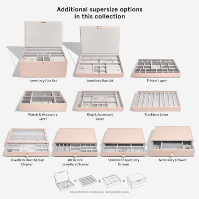Stackers Blush Supersize Statement Drawer Blush Pink, Blush Pink