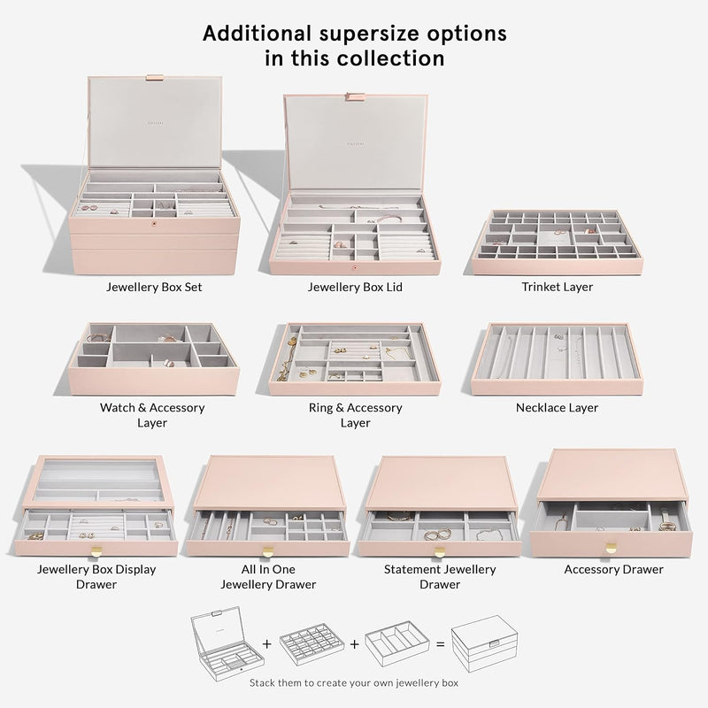 Stackers Blush Supersize Statement Drawer Blush Pink, Blush Pink