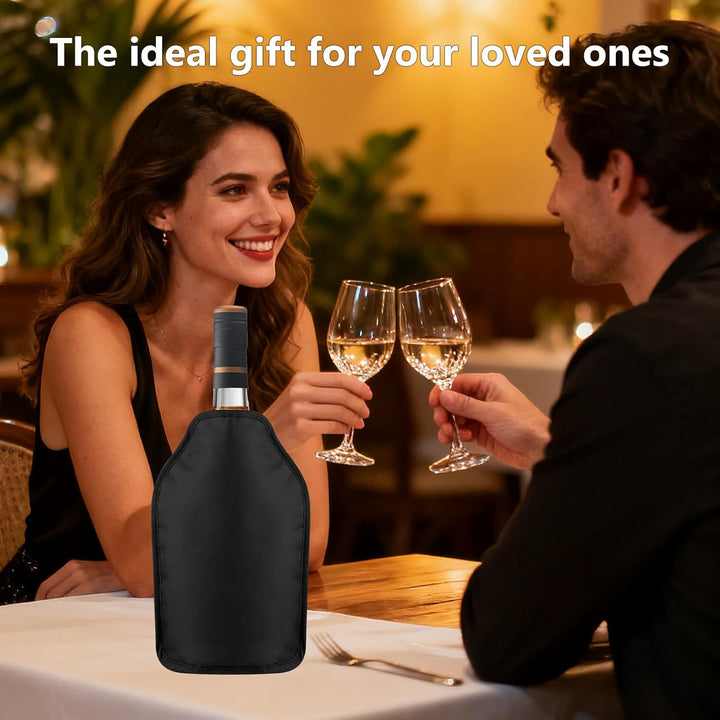 Weinkühler Manschette 4er Set, Kühlmanschette Wein, Flaschenkühler für Unterwegs, Kühlmanschette für