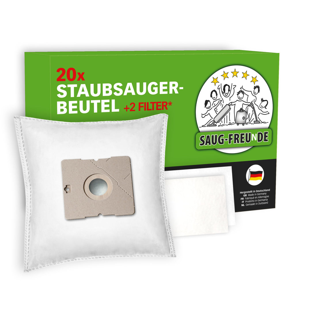 SAUG-FREUnDE | 20 Staubsaugerbeutel geeignet für FAKIR, HANSEATIC, SEVERIN | ähnlich zu Swirl Y 101,