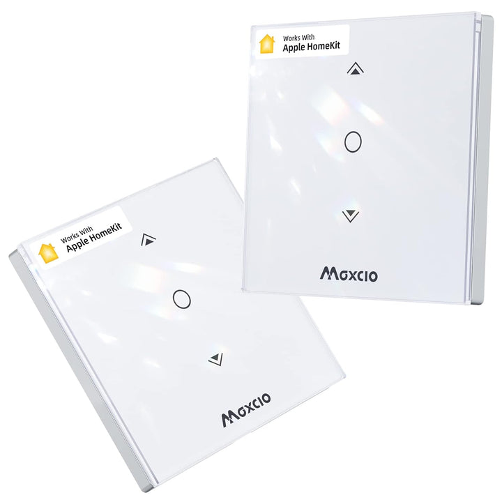 Homekit Rolladenschalter, Maxcio Jalousieschalter mit Timer/Steuerbare LED, Steuerung via Siri, Alex
