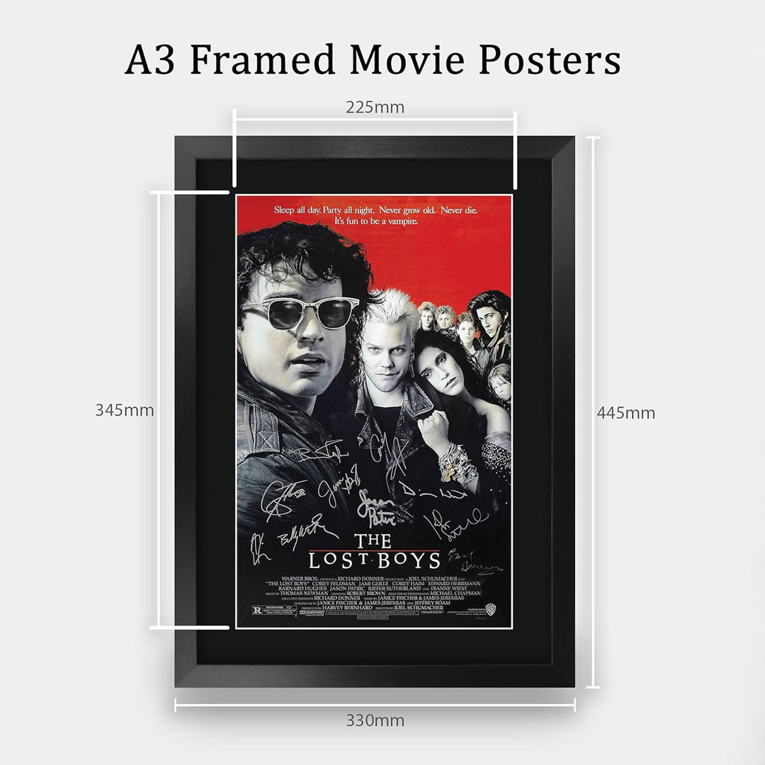 HWC Trading FR A3 The Lost Boys Filmplakat Corey Feldman, Kiefer Sutherland Gifts Printed Poster Sig