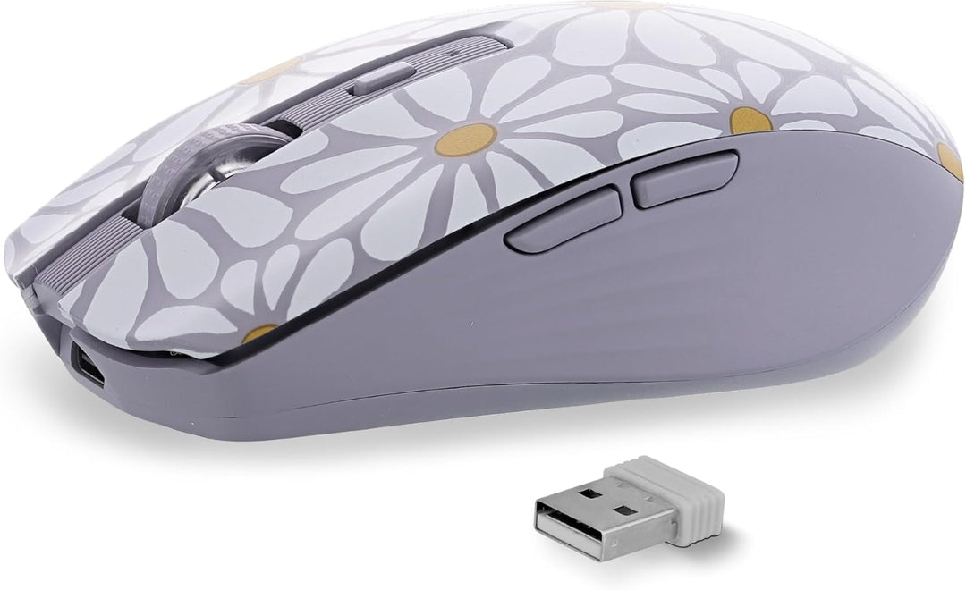 T'nB - Kabellose Maus, Dual Mode Bluetooth und USB-A, Wiederaufladbar, Lange Akkulaufzeit, Leise, 16