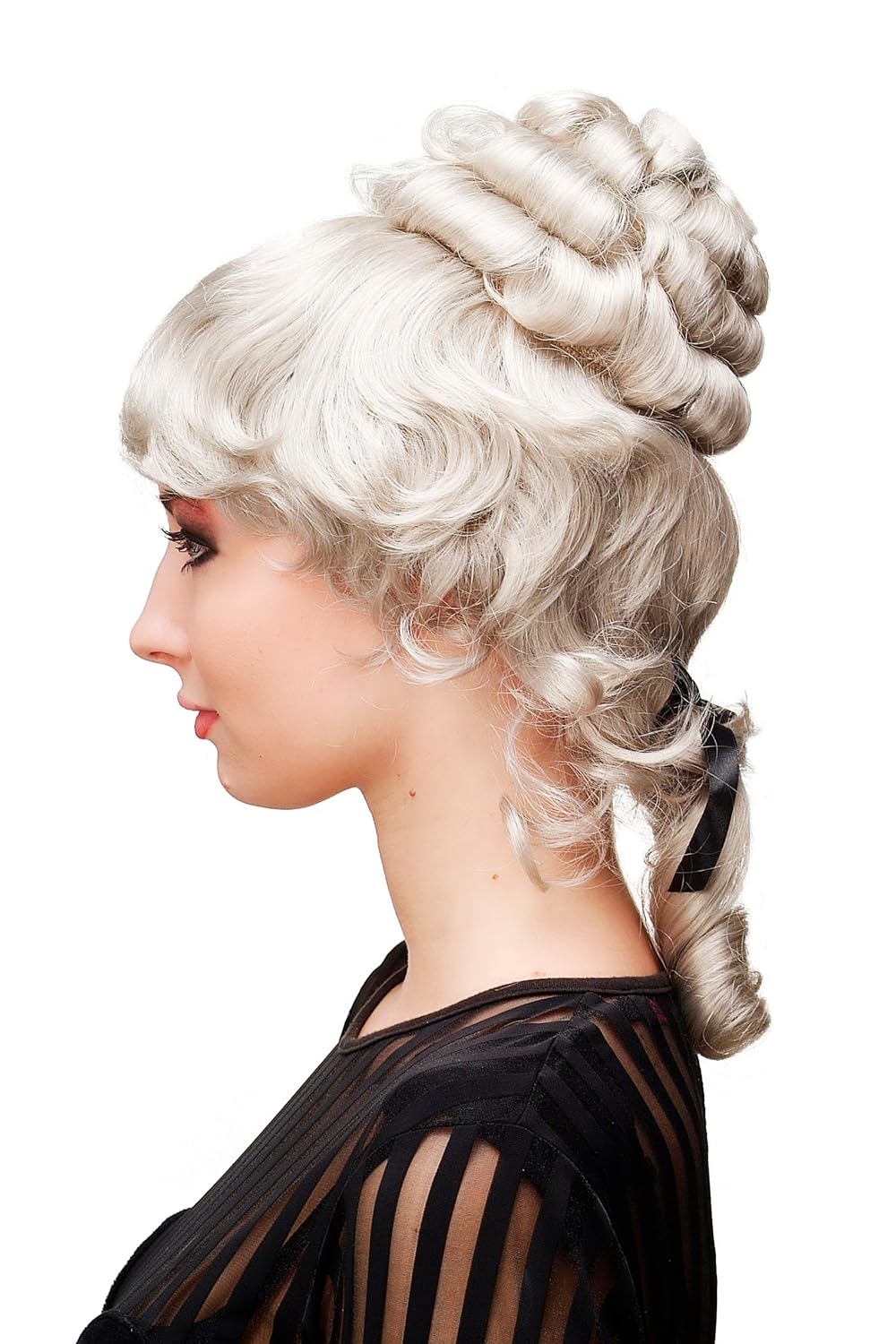 WIG ME UP - L.COLONIAL.Lady-101 Damenperücke Qualitätsperücke Perücke Barock Kolonial Turmfrisur Bee