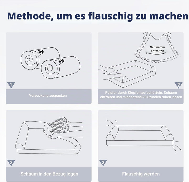WESTERN HOME Orthopädisches Hundebett mittelgrosse Hunde hundesofa Hundecouch Hunde Bettchen mit Hoh