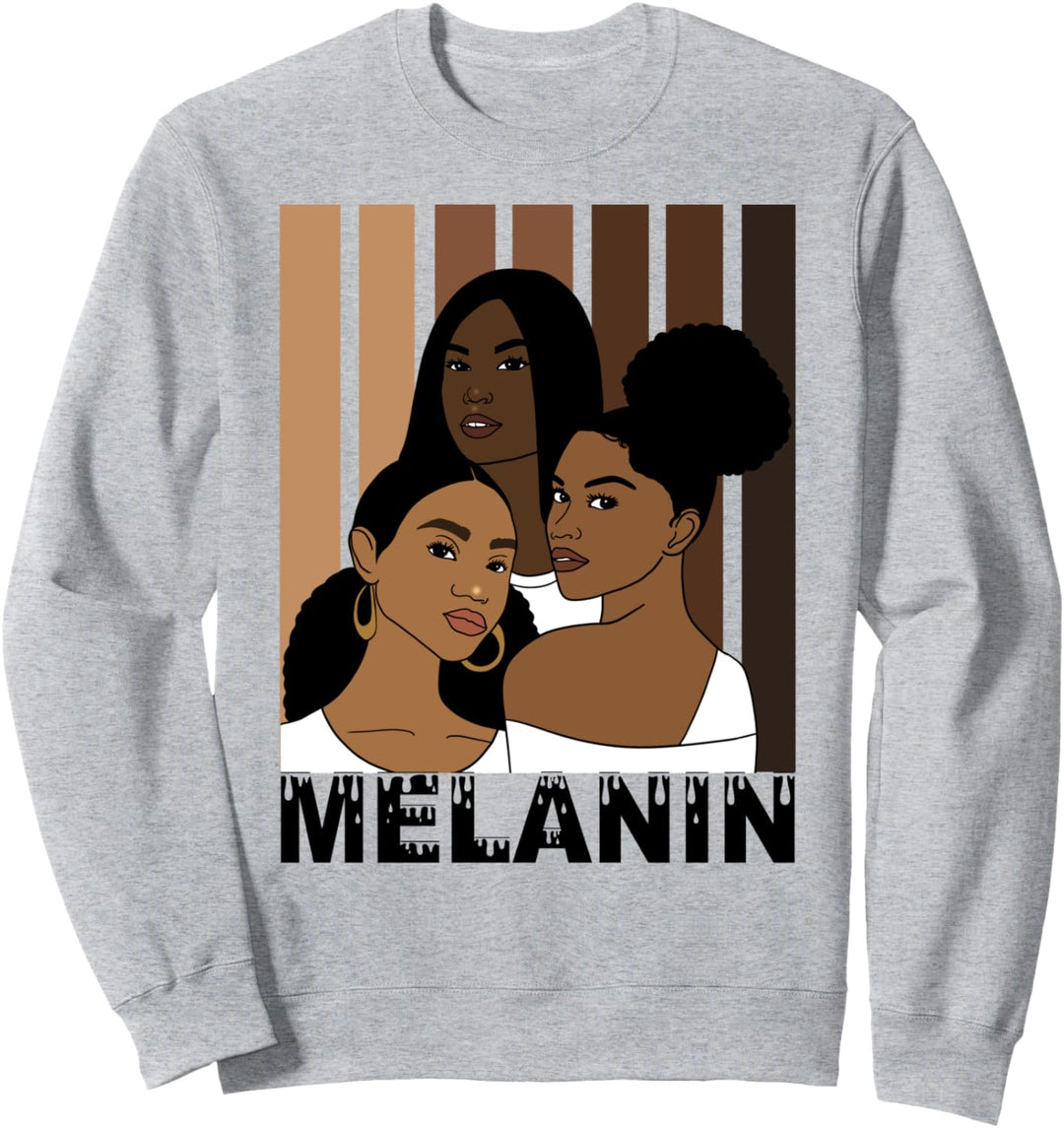 Oheneba: Melanin Drppin Black Quueens Afro Pride Sweatshirt