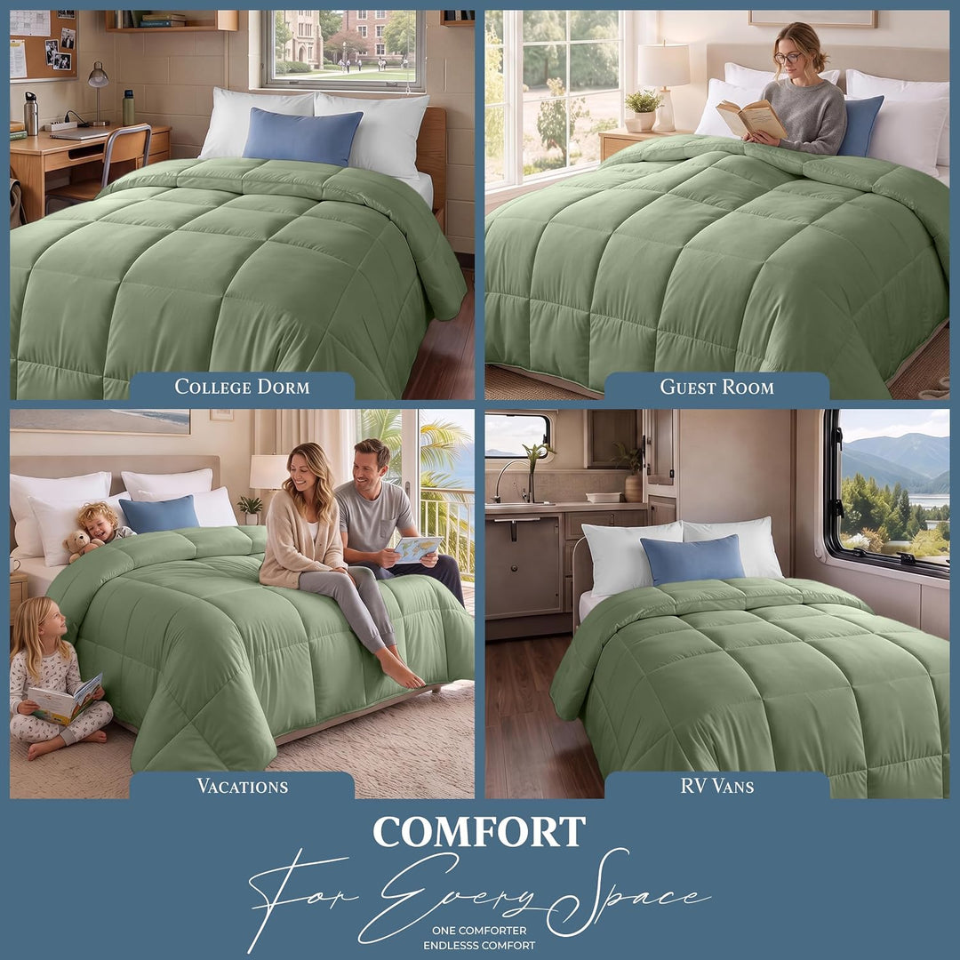 Utopia Bedding Bettdecke 220 x 240 cm, leichte Bettdecke mit Polyesterfüllung für 4 Jahreszeiten, Mi
