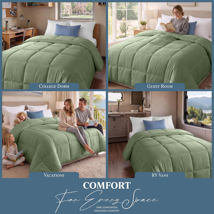 Utopia Bedding Bettdecke 220 x 240 cm, leichte Bettdecke mit Polyesterfüllung für 4 Jahreszeiten, Mi