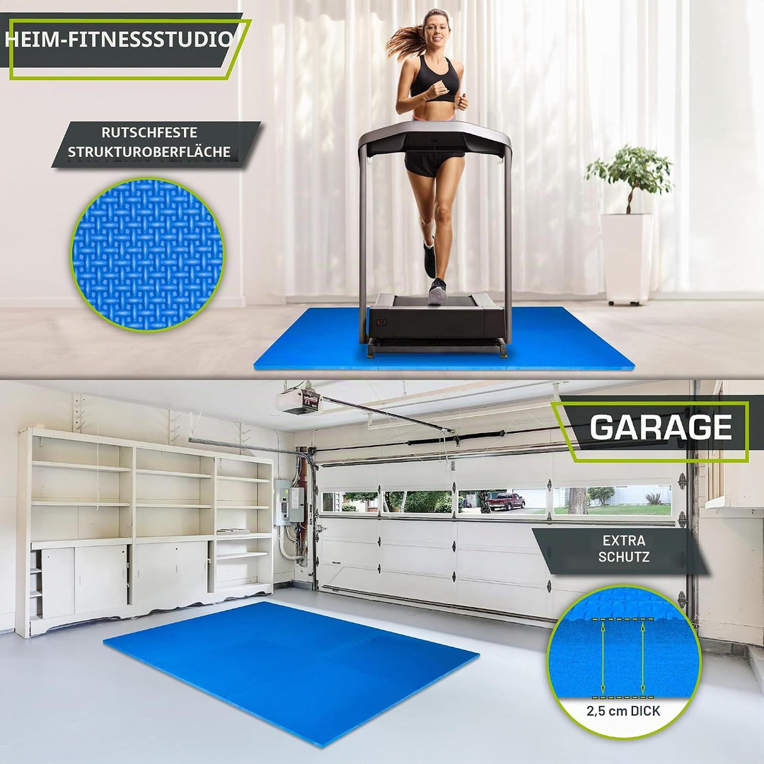 ProsourceFit Extra Thick Puzzle Exercise Mat ¾” and 1", EVA Foam Interlocking Tiles for Protective,