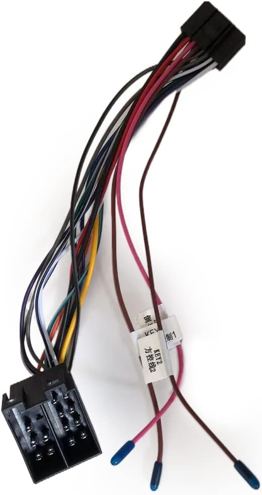 16 Pin Kabelbaum ISO Adapter für Android Autoradio Universal ISO Standard Buchse, Radio Stecker mit