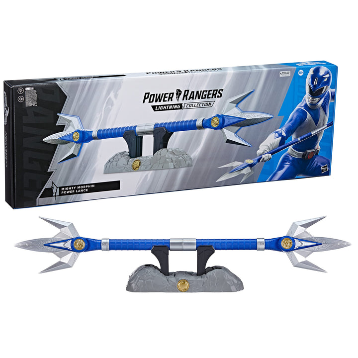 Power Rangers Lightning Collection Mighty Morphin Blauer Ranger Power-Lanze Rollenspiel MMPR Cosplay