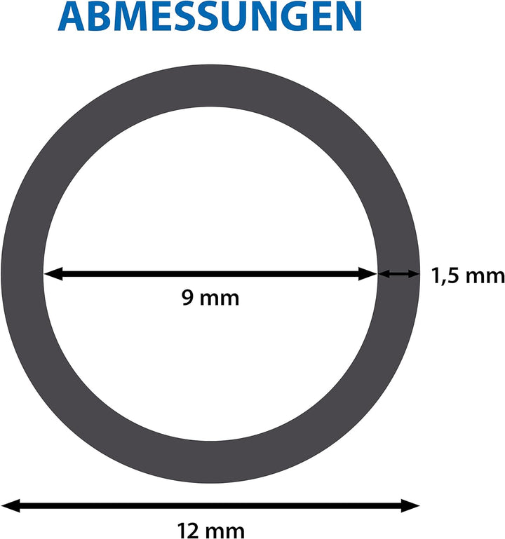 ARKA PVC Schlauch | Ø 9/12 mm | Farbe: Grau | Länge: 100 m | Langlebiger Flexschlauch | Ideal als Aq