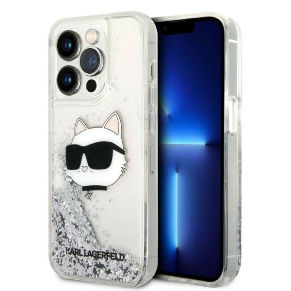 KARL LAGERFELD KLHCP14XLNCHCS Hülle für iPhone 14 Pro Max 6,7" Silber hardcase G