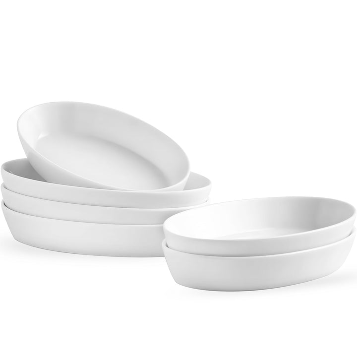 UIBFCWN Keramik Auflaufform 6er Set, 19 x11,5 x 3,5cm, 340ML Kleine Auflaufform, Mini Auflaufformen