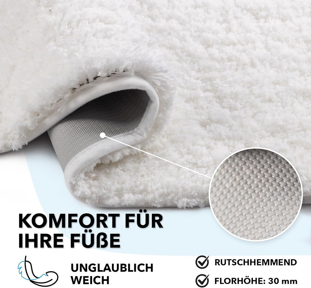Floordirekt Badematte Sky - Badezimmerteppich - Weicher, dichter Hochflor - Rutschhemmend & Schnell