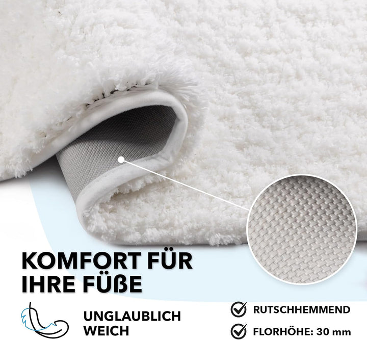 Floordirekt Badematte Sky - Badezimmerteppich - Weicher, dichter Hochflor - Rutschhemmend & Schnell