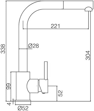 Imex Malta GCE006/ORC Einhebel-Küchenarmatur mit herausziehbarer Dusche, Einhebel-Küchenarmatur, geb