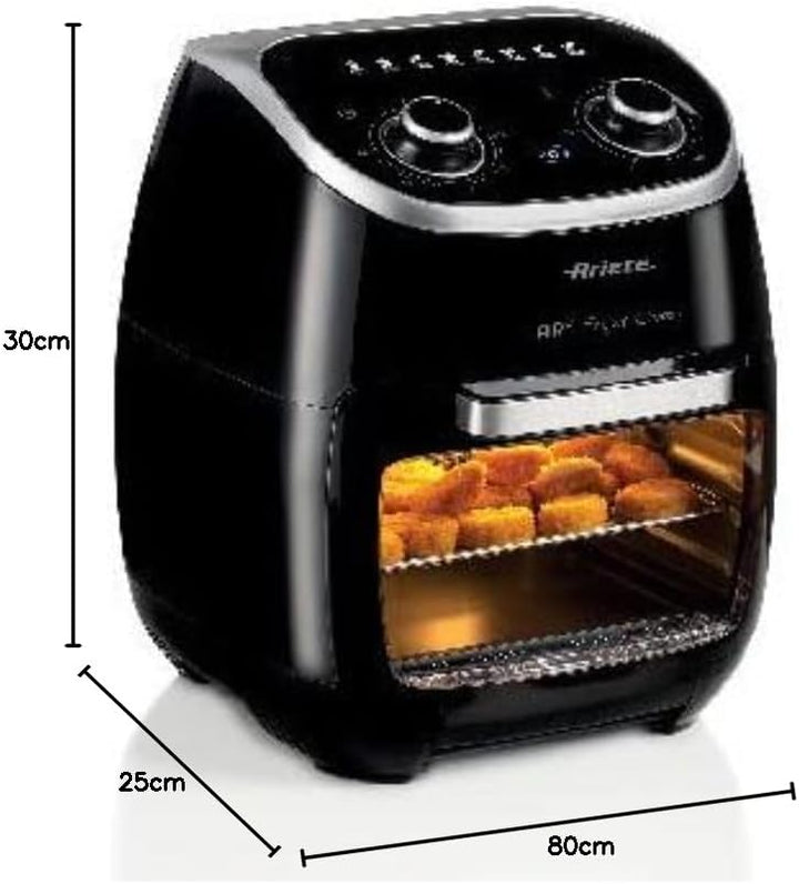 Ariete 4619 Luft- und Ofenfritteuse in einem, 11 Liter, Multifunktions-Timer 60 Minuten, abnehmbare