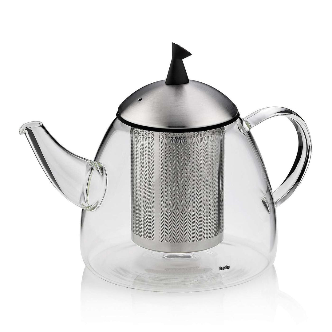 Kela 16940 Teekanne aus Glas mit Edelstahl-Siebeinsatz, 1,3 l, Aurora 1,3 L Aurora, 1,3 L Aurora