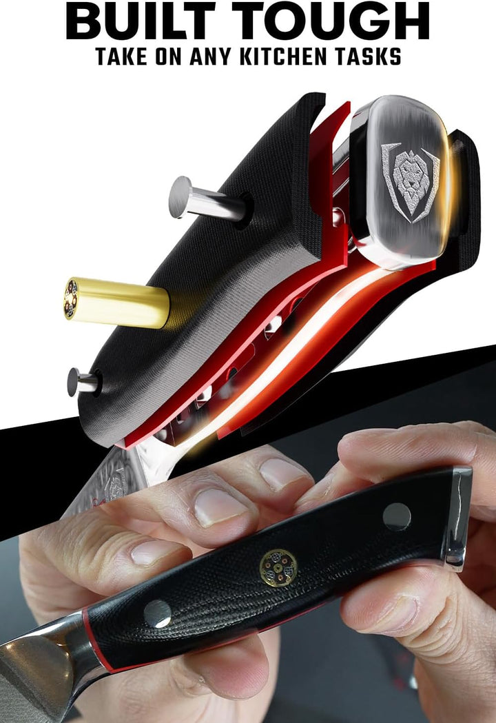 DALSTRONG Premium Filetiermesser mit Klingenschutz - Damastmesser - nach Kanadischem Design aus AUS-
