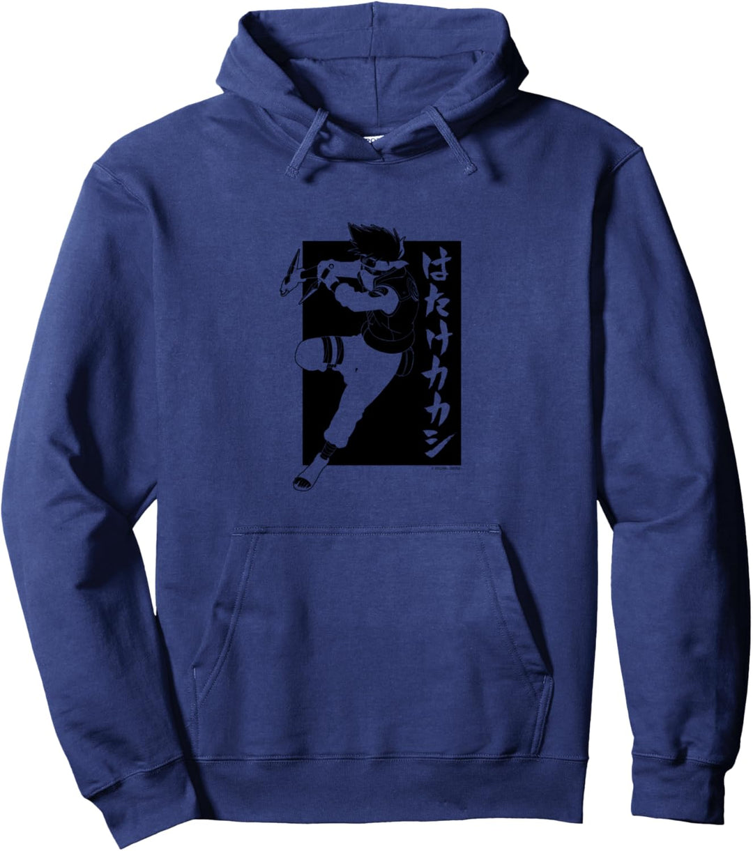 Naruto Shippuden Kakashi mit vertikalem Kanji - Invertiert Pullover Hoodie