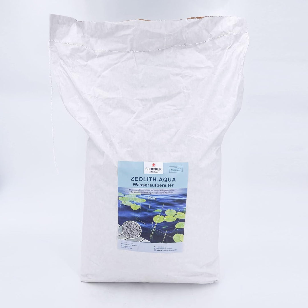 Schicker Mineral Zeolith-Aqua 25 kg, Wasseraufbereiter, Filtermedium für Gartenteich, Schwimmteich,