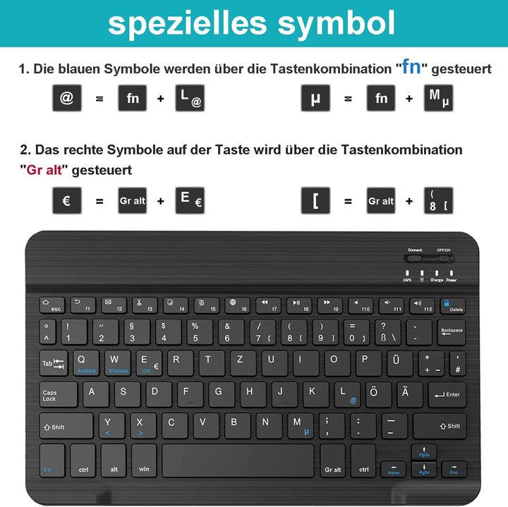 APASILU Tastatur Hülle für Lenovo Tab M11 11 Zoll TB330FU/TB330XU 2024, Slim Schutzhülle mit Magneti