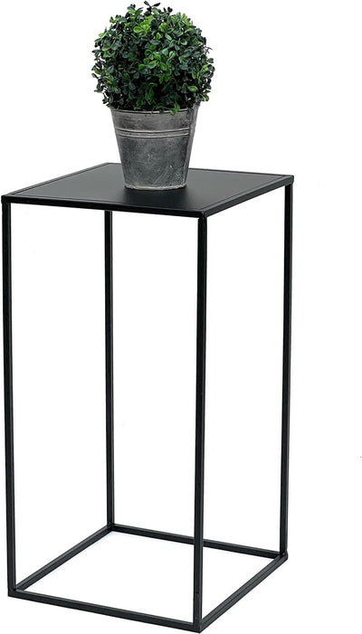 DanDiBo Blumenhocker Metall Schwarz Eckig 60-50 cm Blumenständer Beistelltisch 96312 Blumensäule Mod