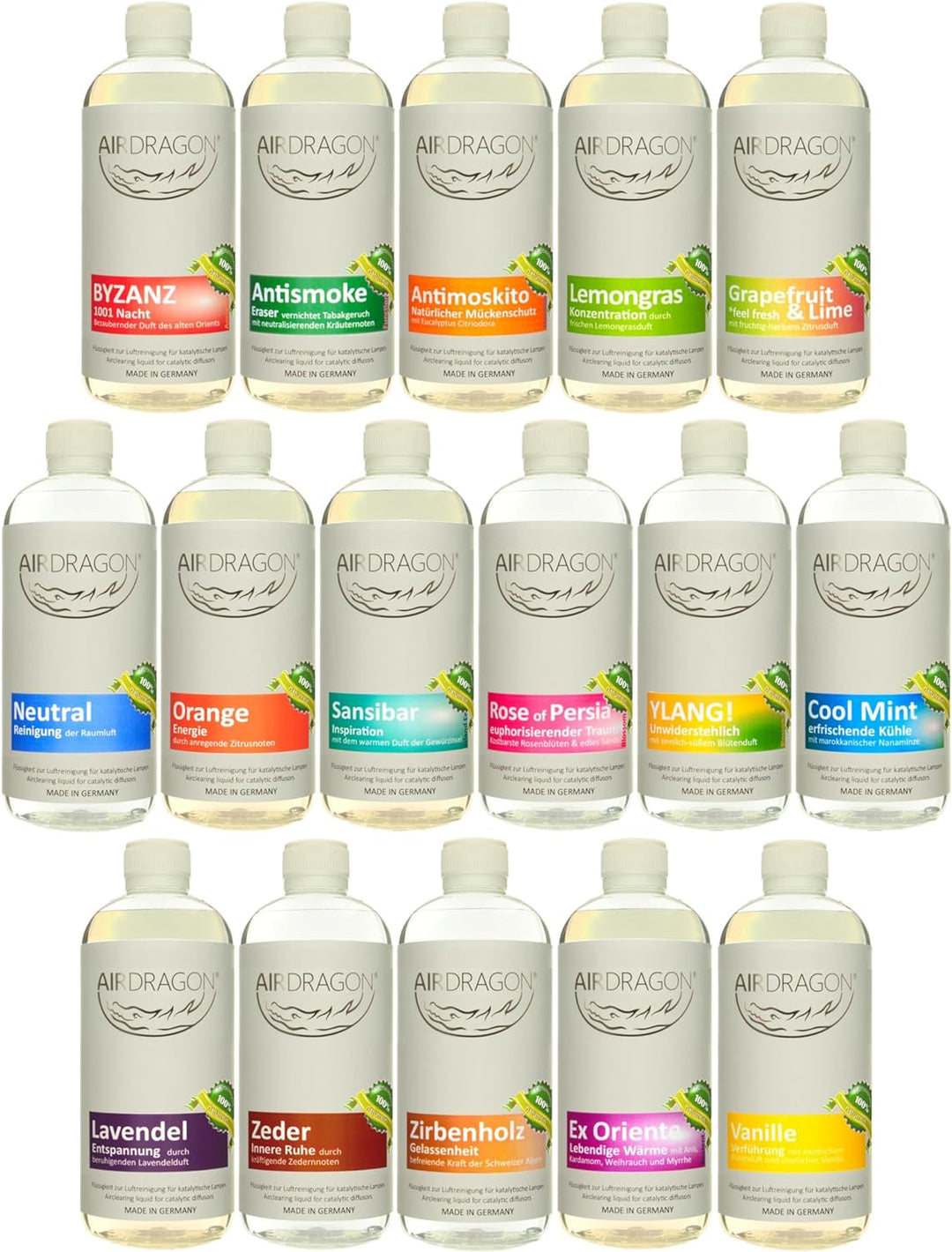 AIRDRAGON® COOL MINT • Für jede katalytische Lampe • OHNE künstliche Duftstoffe • 1000ml Premium Nat