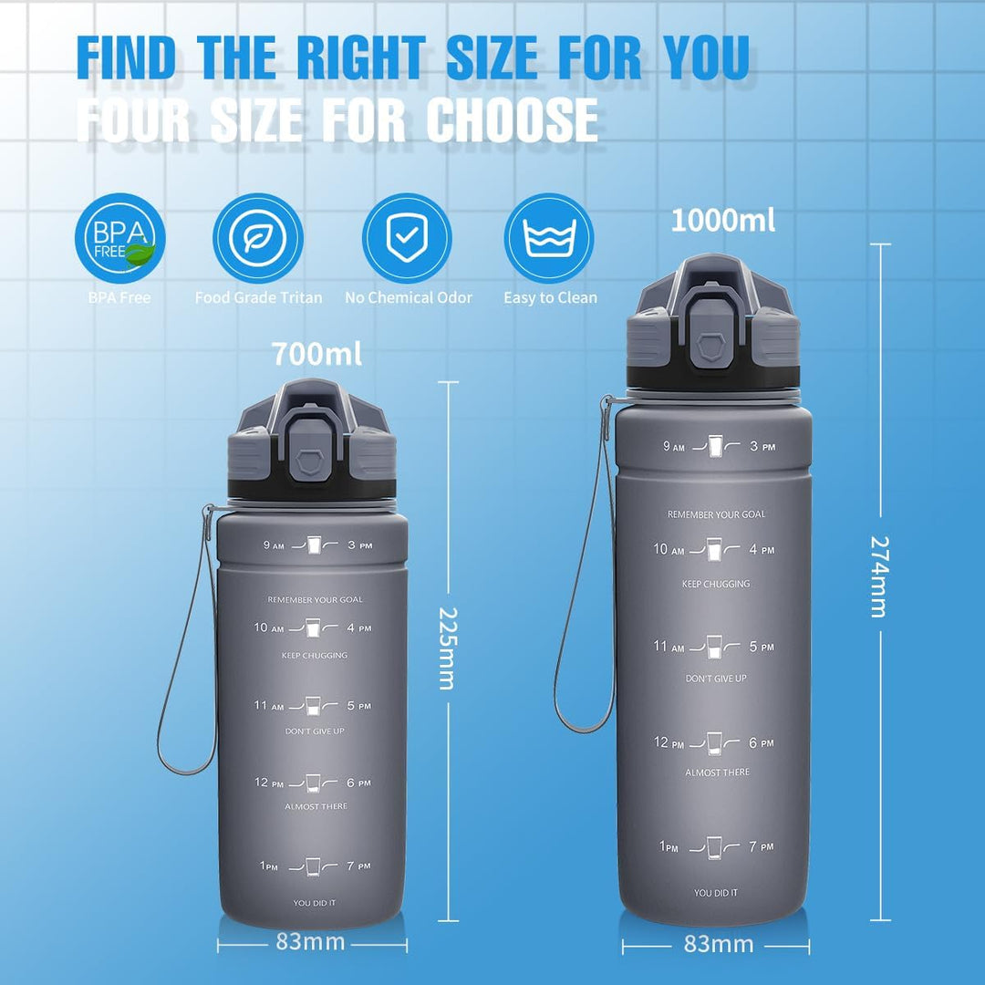 Trinkflasche 1L/500ml/ 700ml/1500ml Sportflasche, BPA-frei Tritan Trinkflasche Sport Auslaufsicher m