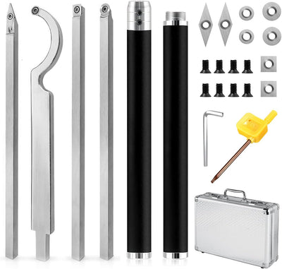 25 Stücke Drechseleisen Werkzeug Zubehör Set, Drechselwerkzeug Hartmetall, Drechselmesser set besteh