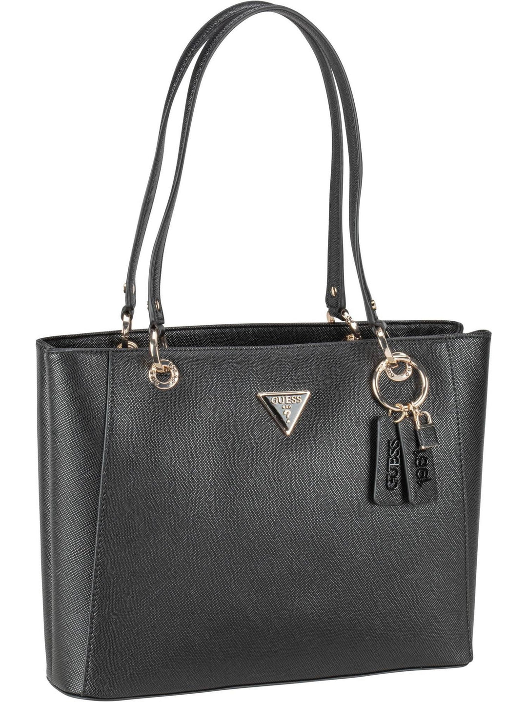 GUESS Damen Noelle Noel Tote Bag Schwarz, Schwarz